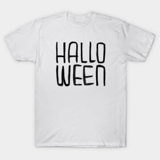 Simple Hallo Ween Typography, Halloween T-Shirt